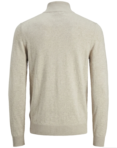 Jack & Jones Junior - JJEEmil Half Zip Strik - Oatmeal